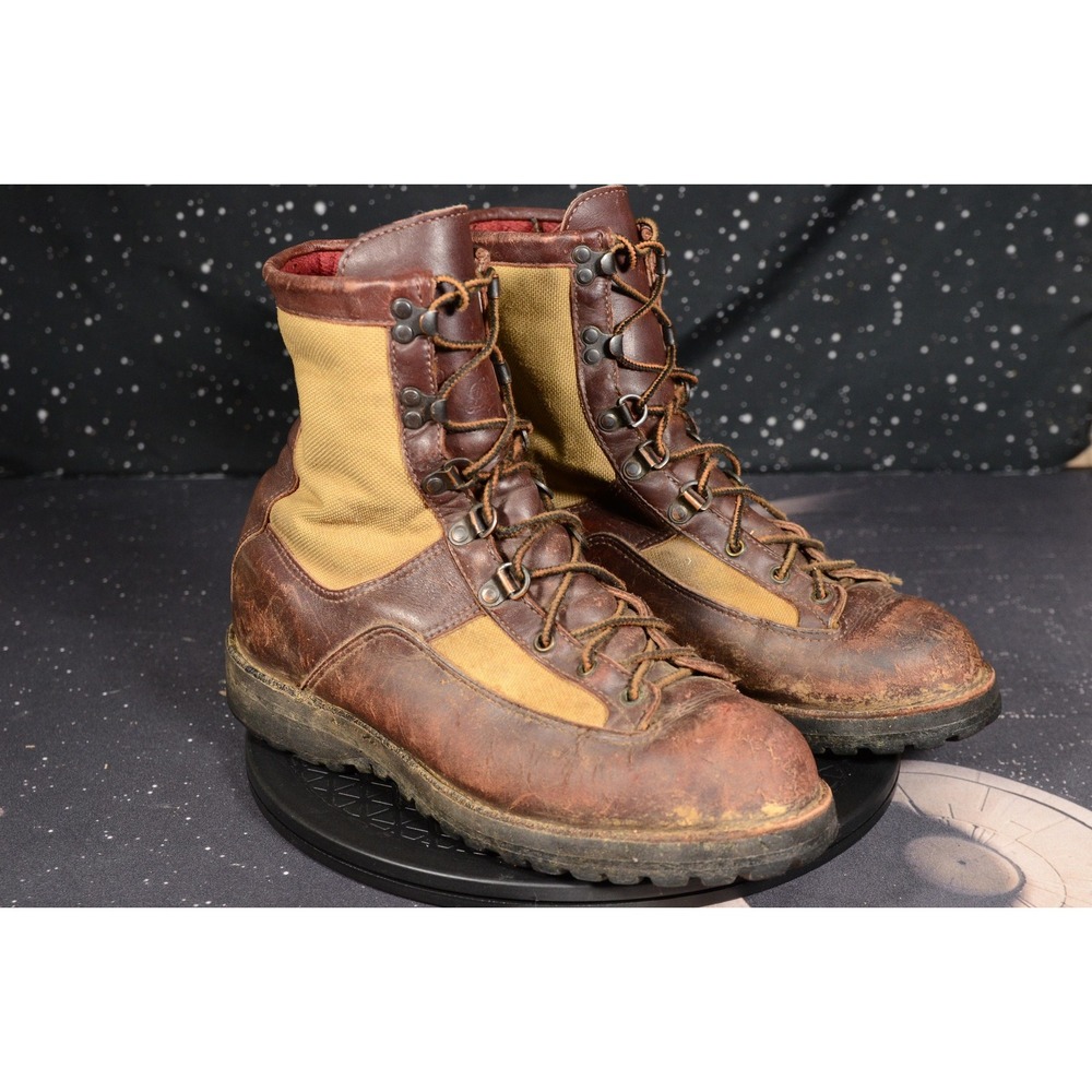 Danner Combat Boots Mens Size 9.5D Brown‎ Gore-Tex Leather Vibram USA Waterproof